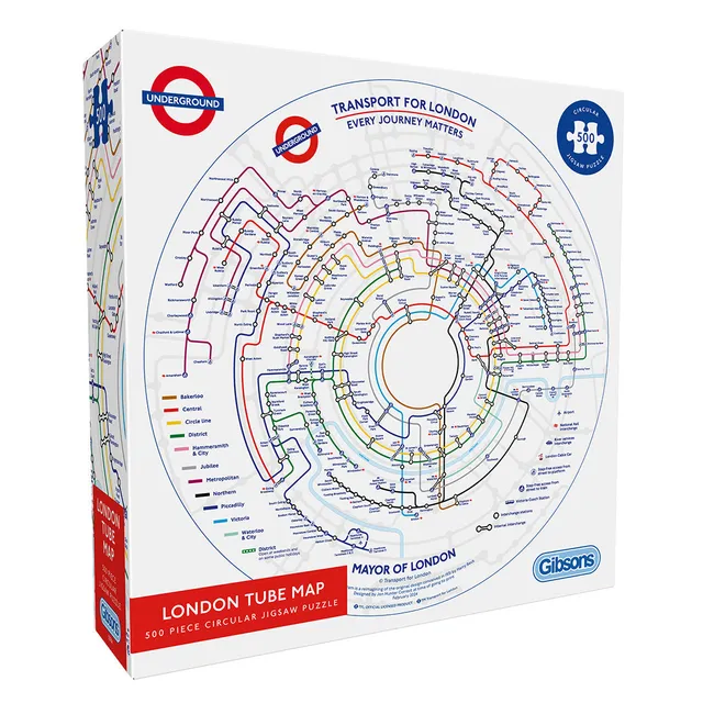 gibsons-tfl-circular-underground-map-puzzle-500-teile-rund image 1