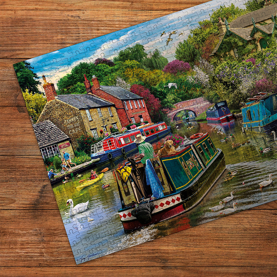 gibsons-river-retreat-puzzle-500-teile-kanalboot image 3