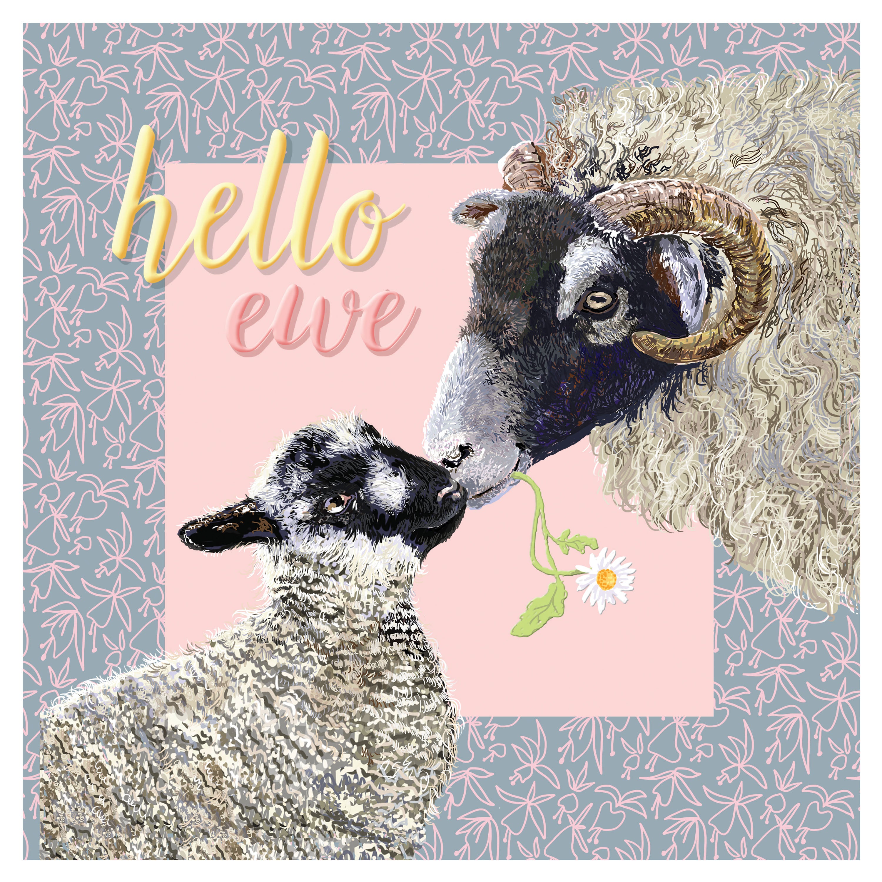 gibsons-hello-ewe-dankeskarte-schafmotiv-15x15-cm image 2
