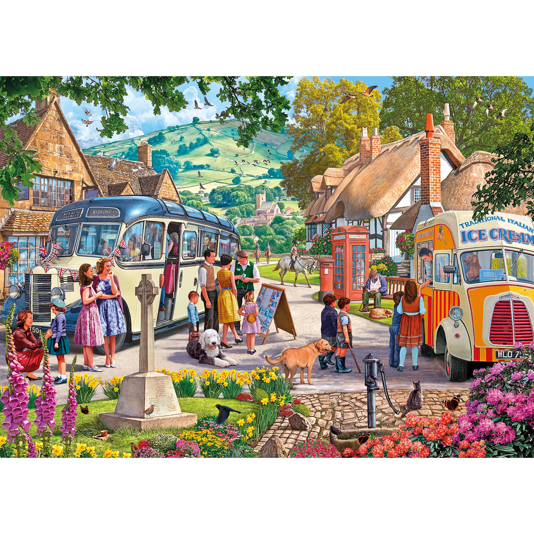 gibsons-boarding-the-bus-puzzle-1000-teile-sommer image 7