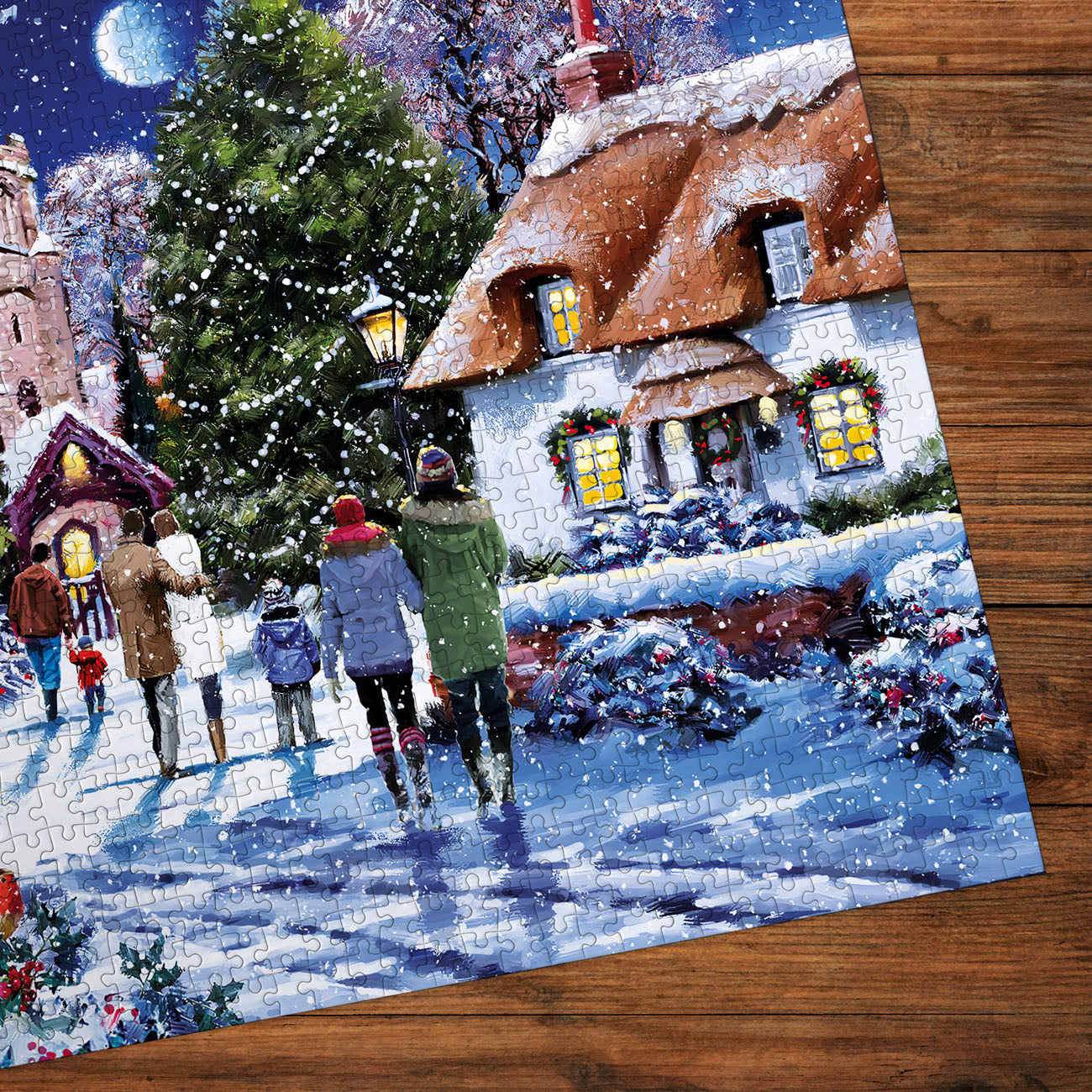 gibsons-traditional-moonlit-stroll-puzzle-1000-weihnachten image 3