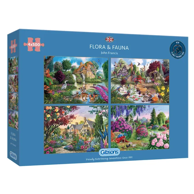 gibsons-flora-and-fauna-puzzle-4x500-teile-sommer image 1
