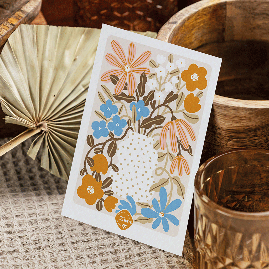 maison-joliette-myosotis-capucine-postkarte-a6-mit-umschlag image 6