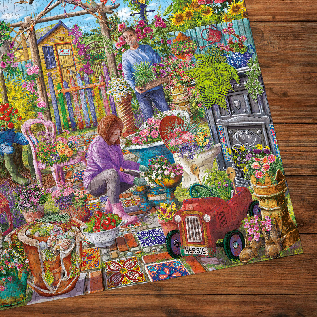 gibsons-upcycled-garden-puzzle-1000-teile-garten image 3