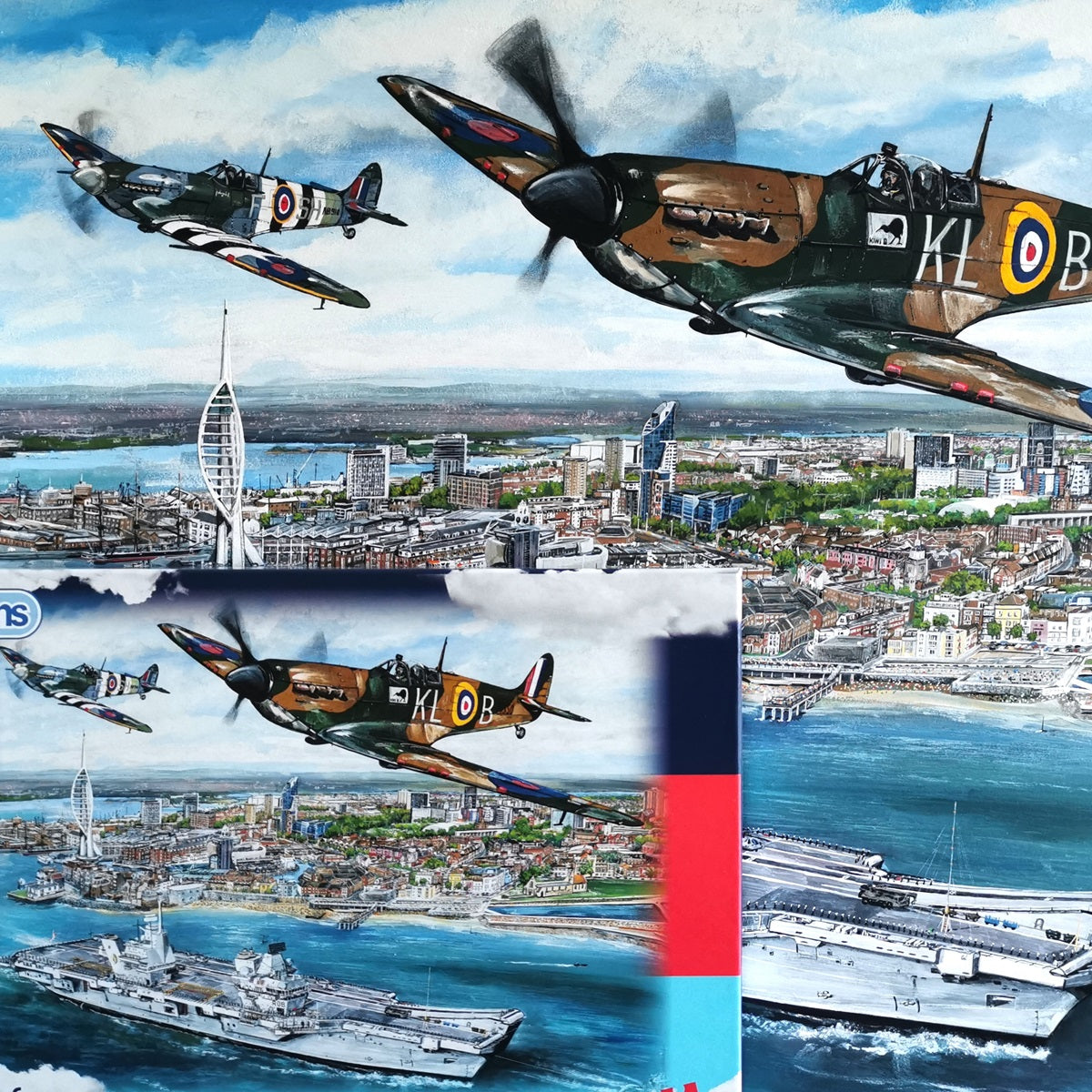 gibsons-portsmouth-flypast-1000-teile-puzzle-spitfire image 6