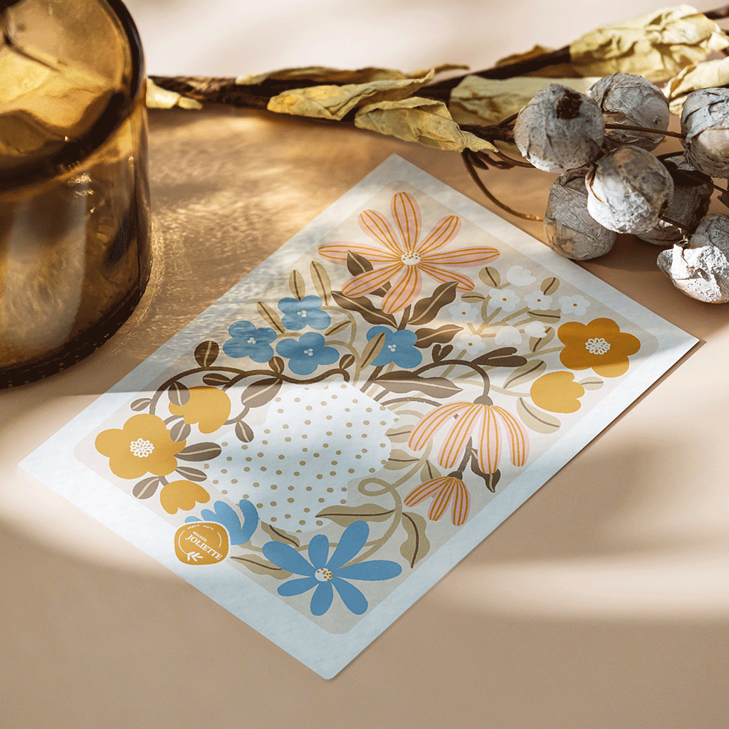maison-joliette-myosotis-capucine-postkarte-a6-mit-umschlag image 7