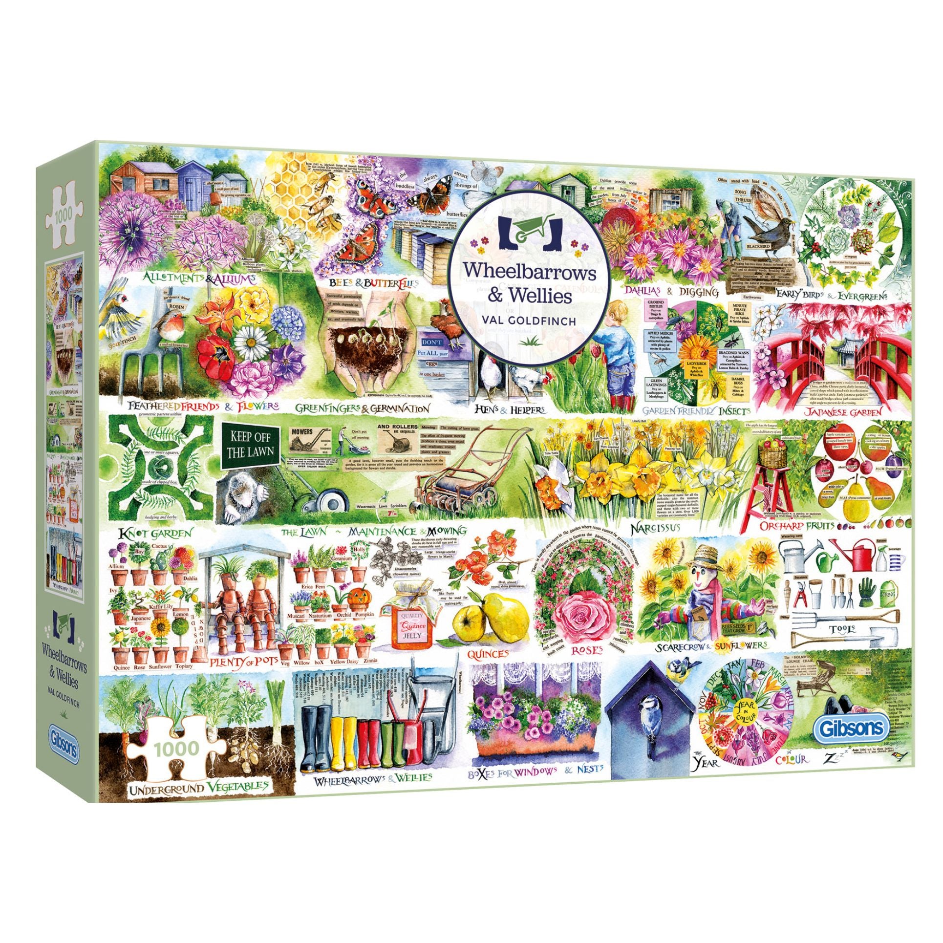 gibsons-wheelbarrows-and-wellies-puzzle-1000-teile-garten image 1