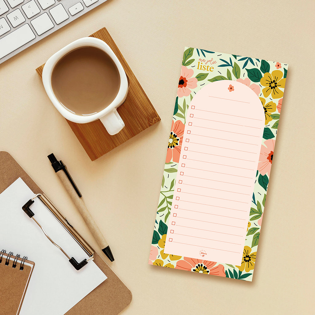 maison-joliette-bloc-notes-notizblock-floraison-10x21-cm image 2