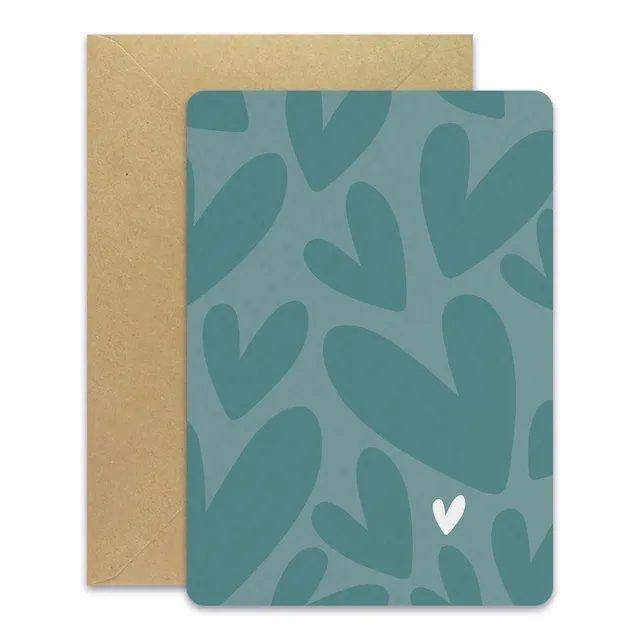 maison-joliette-multi-coeurs-turquoise-postkarte-a6-mit-umschlag image 1