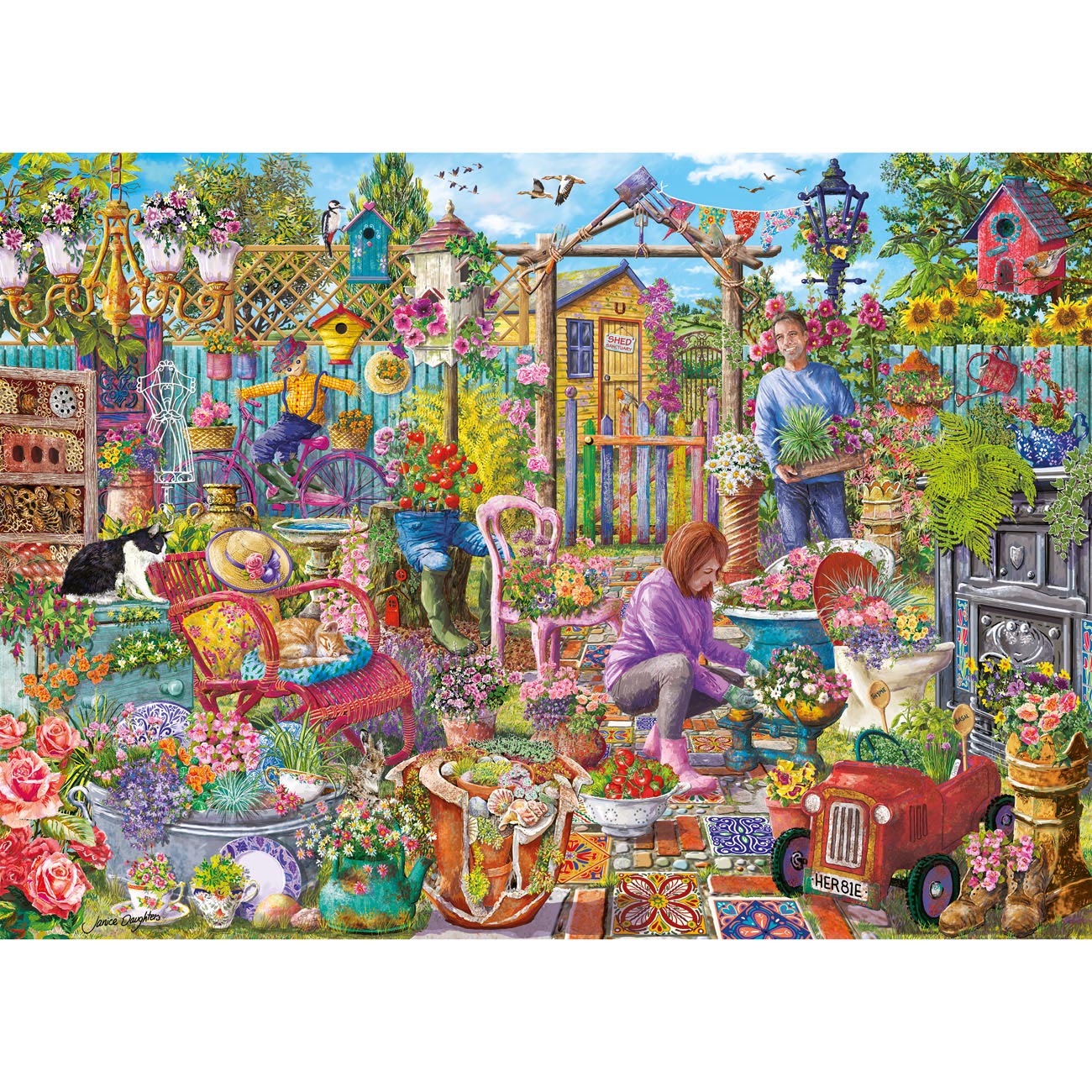 gibsons-upcycled-garden-puzzle-1000-teile-garten image 4