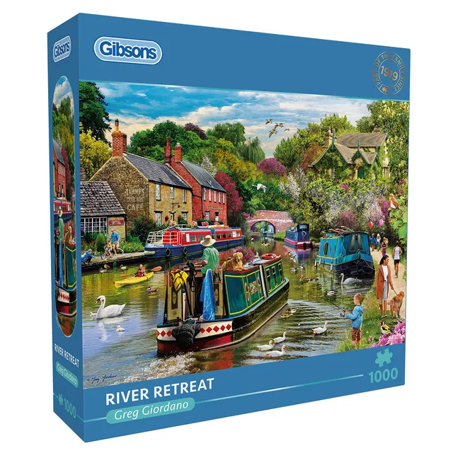 gibsons-traditional-river-retreat-puzzle-1000-teile-flussboot image 1
