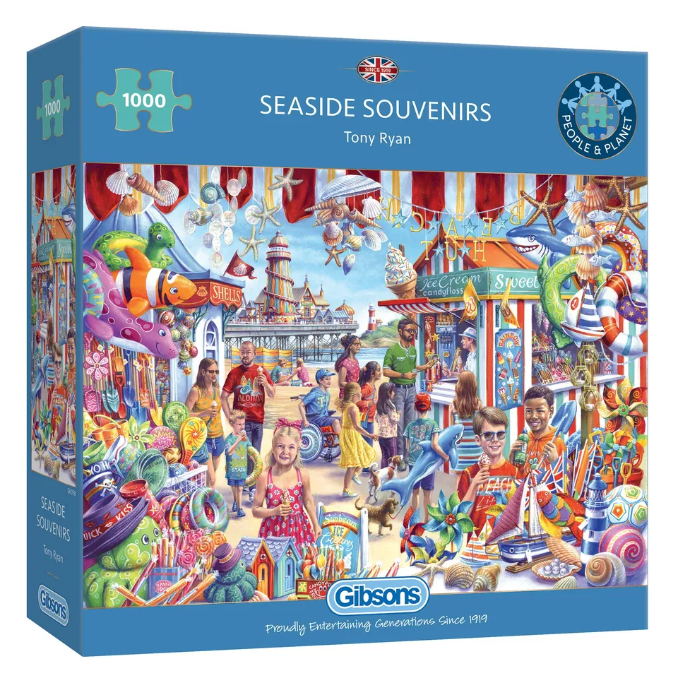 gibsons-seaside-souvenirs-puzzle-1000-teile-strand image 1