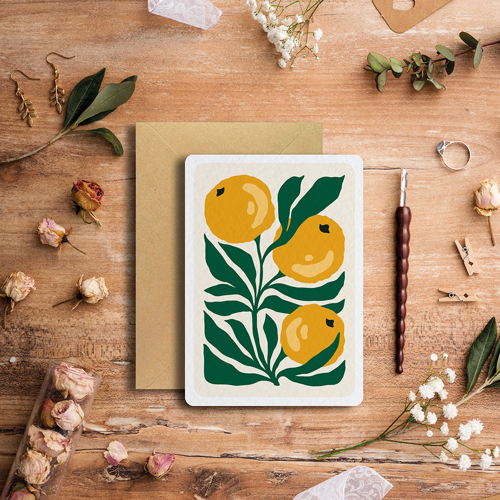 maison-joliette-tropical-oranger-postkarte-a6-mit-kraft-umschlag image 4