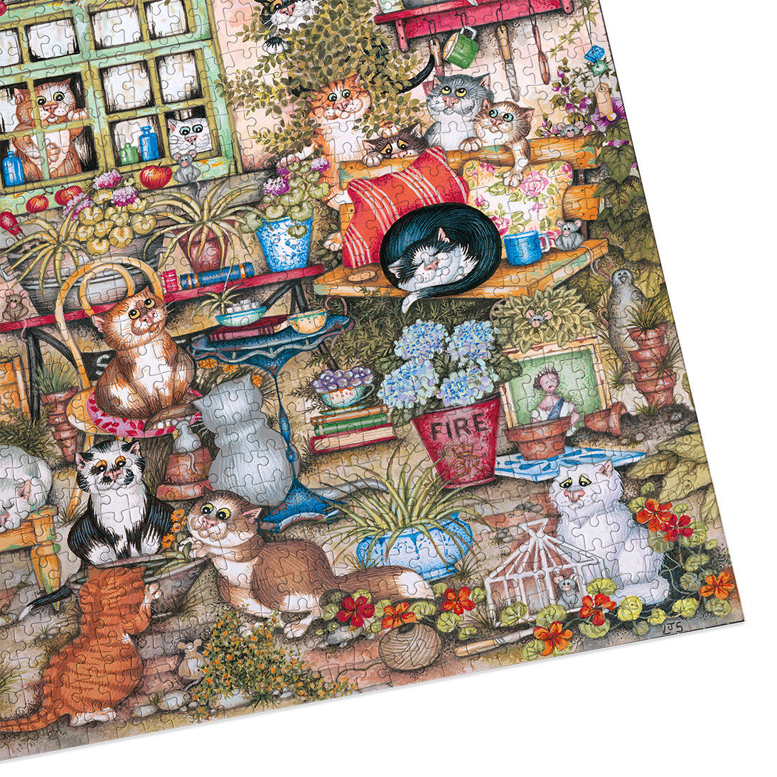 gibsons-courtyard-cats-puzzle-1000-teile-katzenmotiv image 7