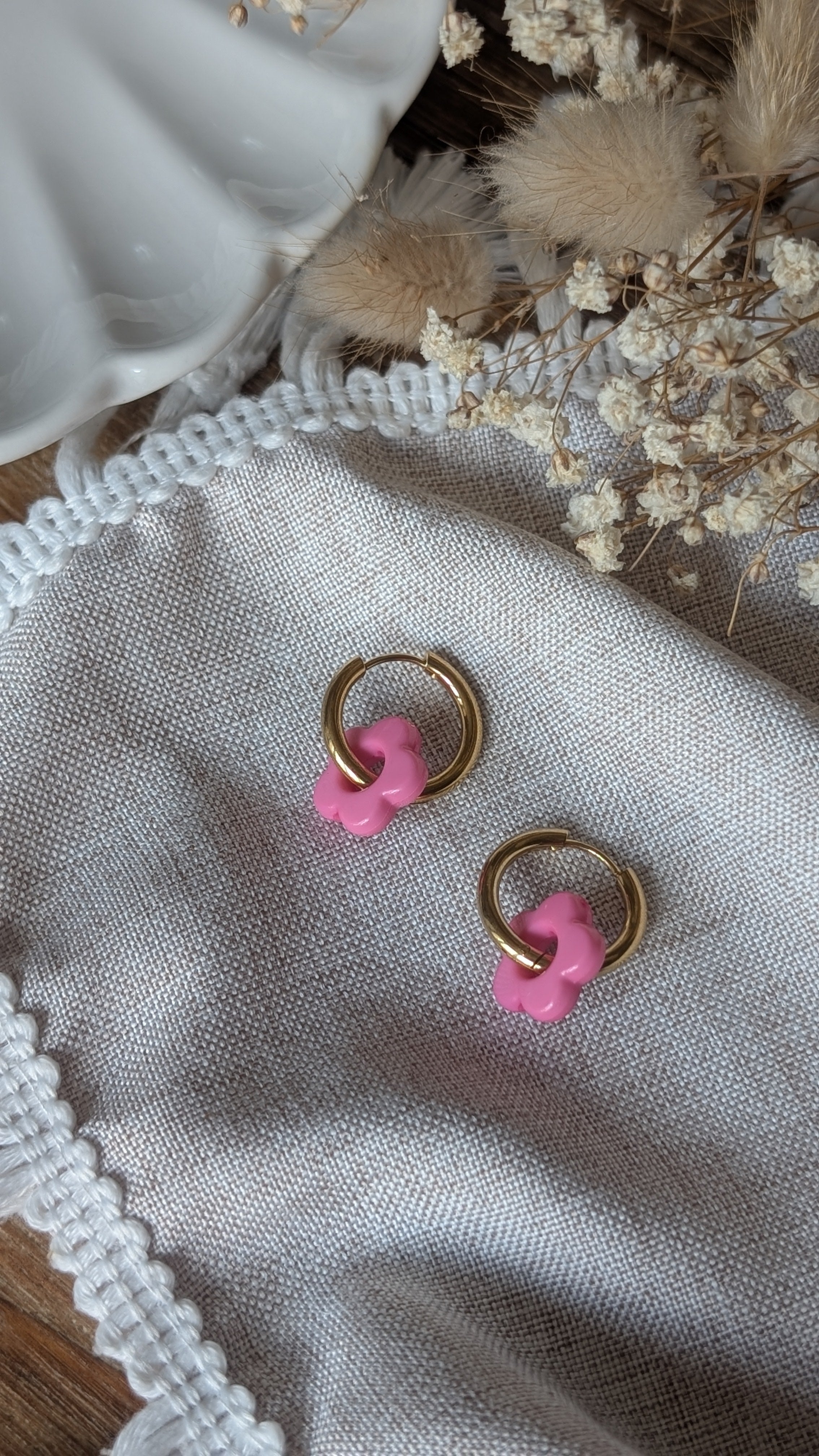 maison-joliette-m-li-m-lo-fleurette-ohrringe-rosa-bonbon-glitzer image 1