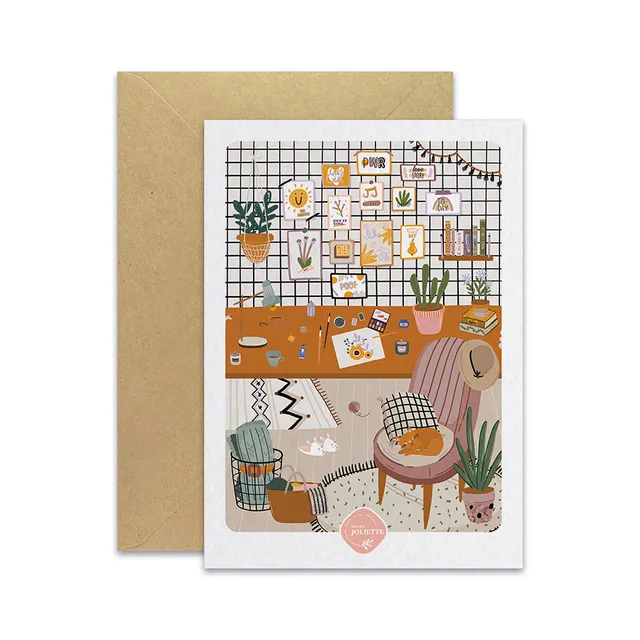 maison-joliette-cartes-l-atelier-postkarte-a6-mit-kraft-umschlag image 1