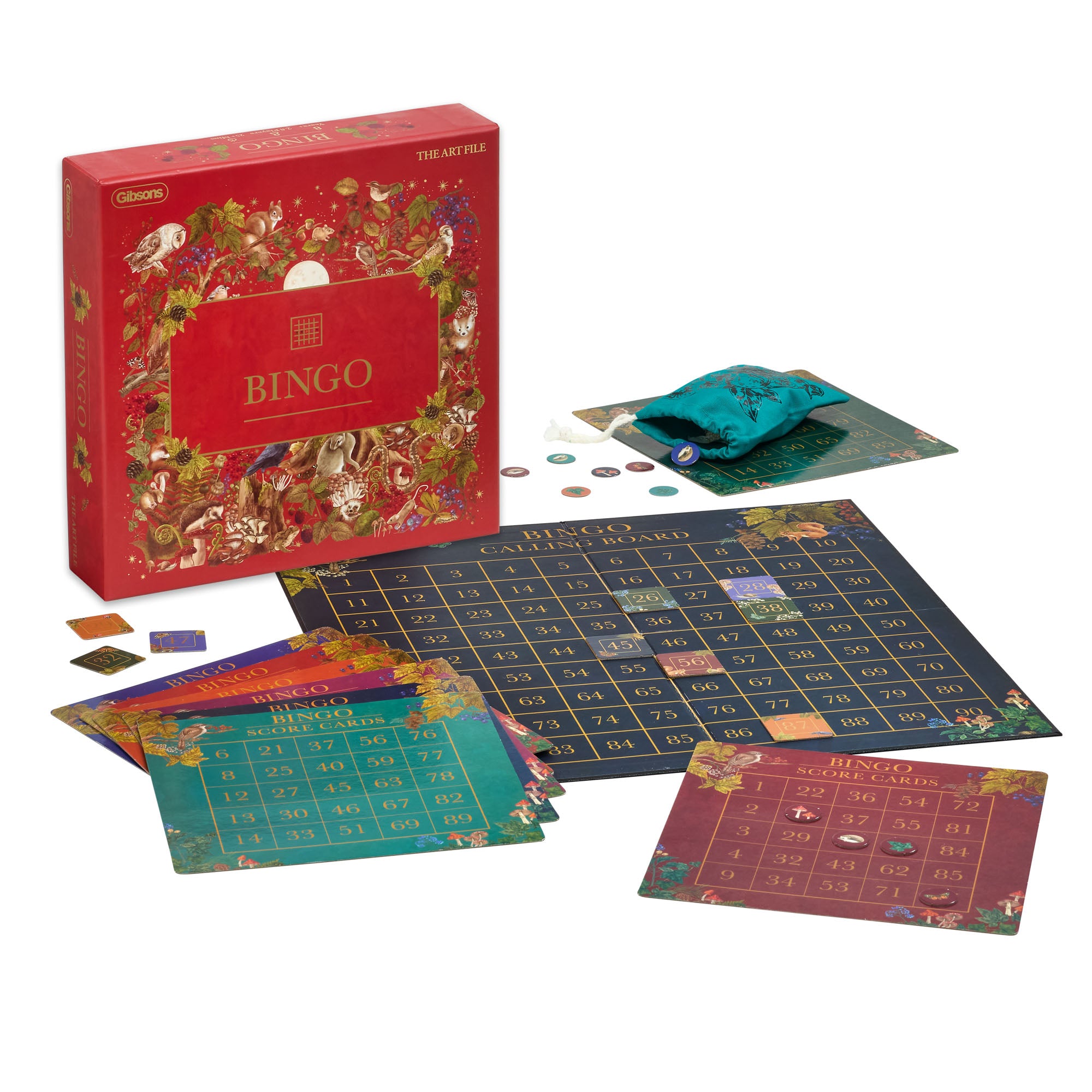 gibsons-the-art-file-bingo-gesellschaftsspiel-wald-8-boards image 1