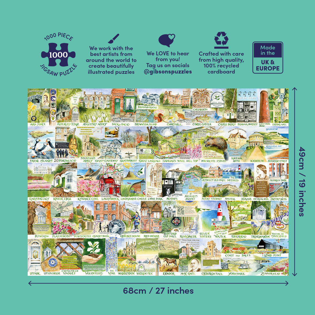 gibsons-national-trust-landmarks-landscapes-puzzle-1000teile image 4