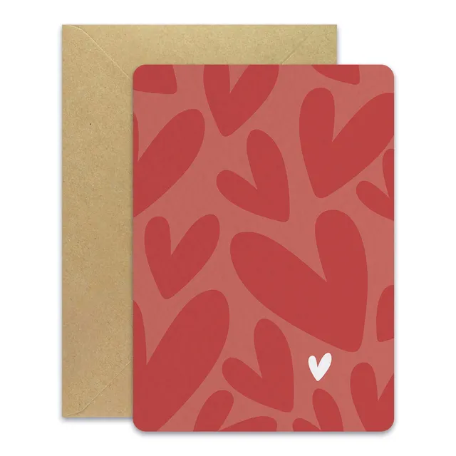 maison-joliette-multi-coeurs-rouge-postkarte-mit-umschlag image 1