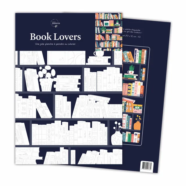 maison-joliette-book-lovers-ausmalbild-a4-300g-papier image 1