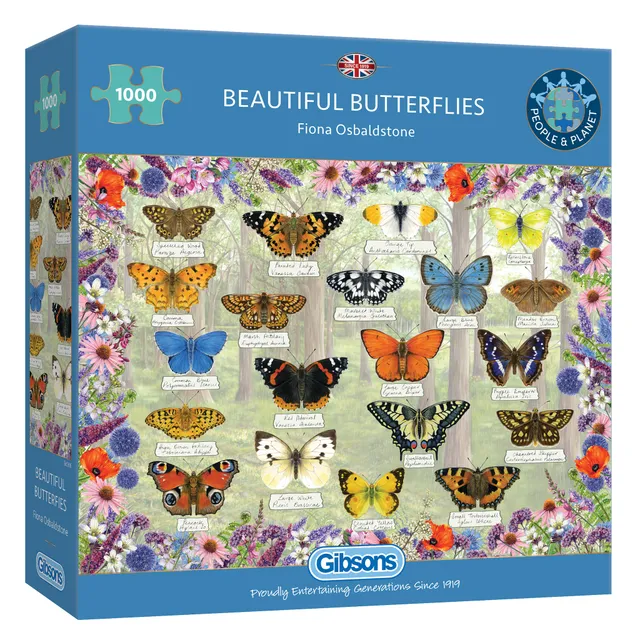 gibsons-beautiful-butterflies-puzzle-1000-teile-natur image 1