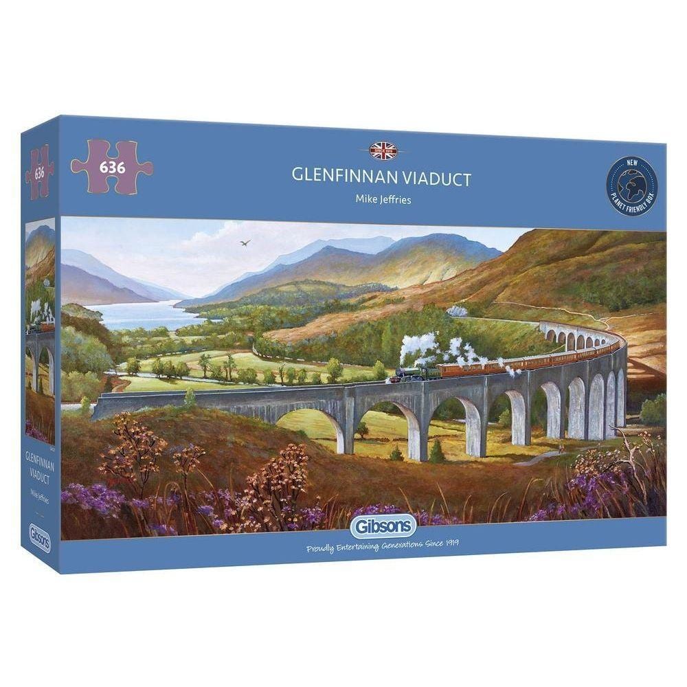 gibsons-glenfinnan-viaduct-636-teile-panorama-puzzle-zug image 1