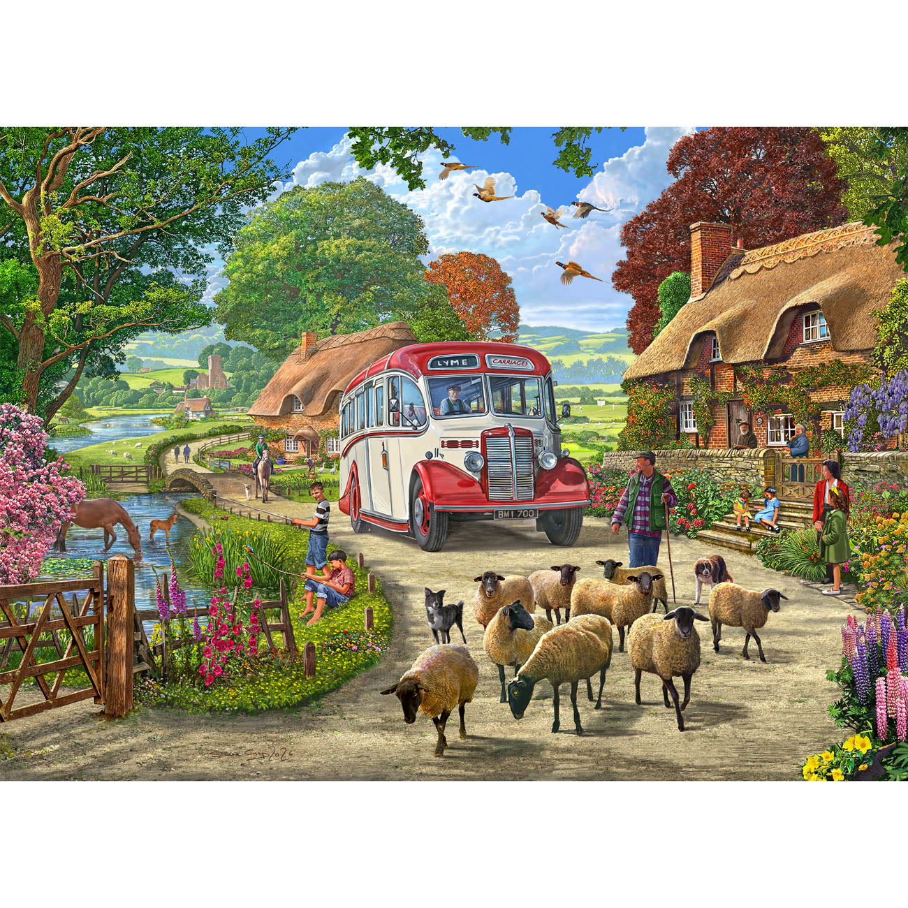 gibsons-touring-the-countryside-puzzle-1000-teile-landleben image 7