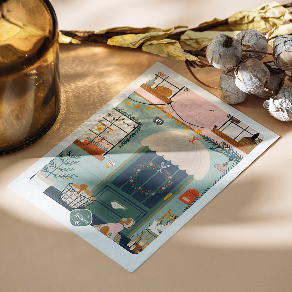 maison-joliette-porte-bonheur-postkarte-a6-mit-kraft-umschlag image 7