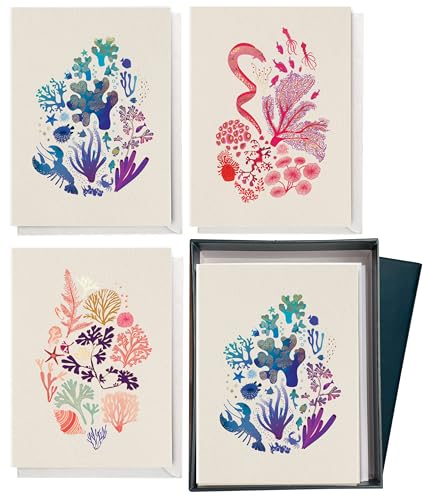 elena-essex-cards-gru-karten-12er-set-koralle-goldfolie image 8