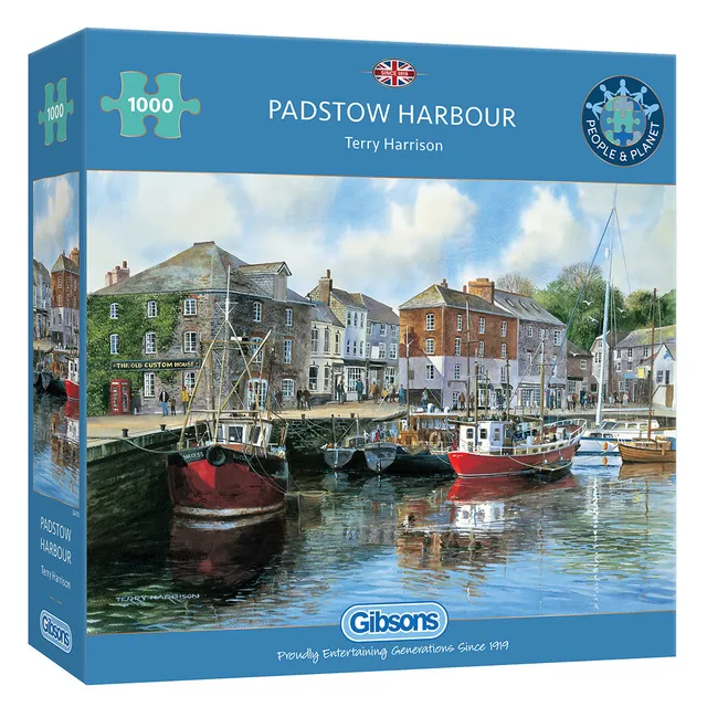 gibsons-padstow-harbour-1000-teile-puzzle-hafen-boote image 1