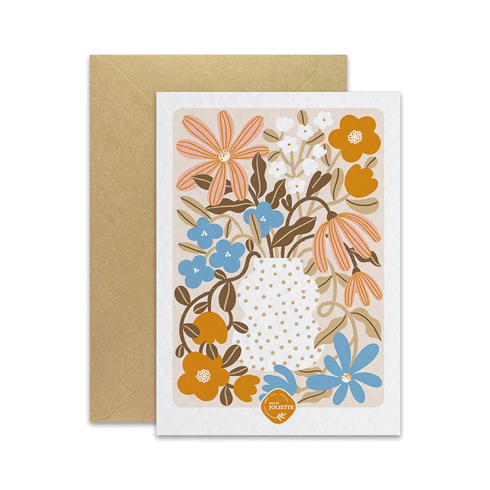 maison-joliette-myosotis-capucine-postkarte-a6-mit-umschlag image 1