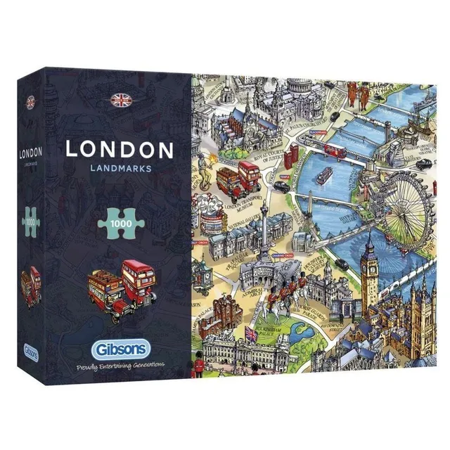 gibsons-traditional-london-landmarks-puzzle-1000-teile-stadt image 1