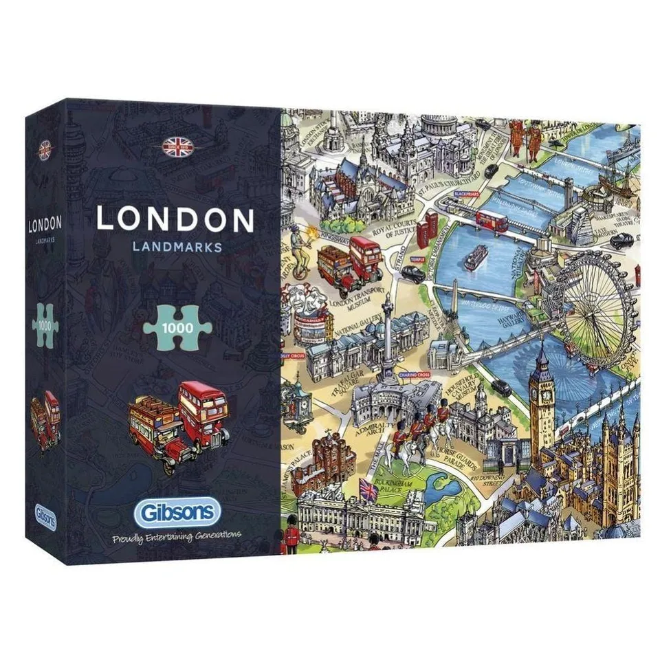 gibsons-traditional-london-landmarks-puzzle-1000-teile-stadt image 1